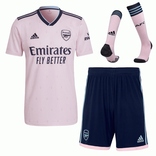 Arsenal Soccer Jersey Third Away Whole Kit(Jersey+Shorts+Socks) Replica 2022/23