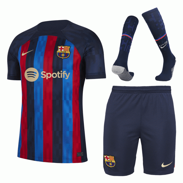 Barcelona Soccer Jersey Home Whole Kit(Jersey+Shorts+Socks) Replica 2022/23