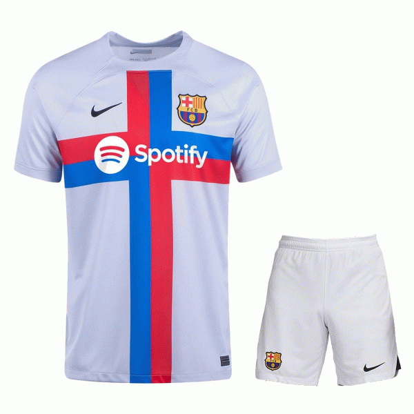 Barcelona Soccer Jersey Third Away Kit(Jersey+Shorts) Replica 2022/23
